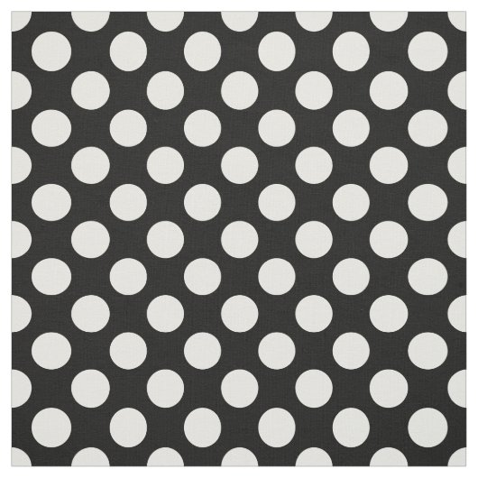 Schwarz-Weiß-Polka-Punkte, Polka-Dot-Muster Stoff (Muster)