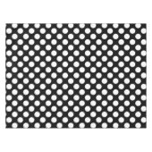 Schwarz-Weiß-Polka-Punkte, Polka-Dot-Muster Tischdecke (Vorderseite (Horizontal))