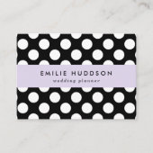 Schwarz-Weiß-Polka-Punkte, Polka-Dot-Muster Visitenkarte (Vorderseite)