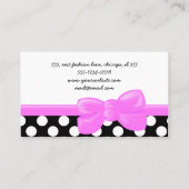 Schwarz-Weiß-Polka-Punkte, Polka-Dot-Muster Visitenkarte (Rückseite)