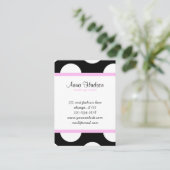 Schwarz-Weiß-Polka-Punkte, Polka-Dot-Muster Visitenkarte (Stehend Vorderseite)