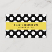 Schwarz-Weiß-Polka-Punkte, Polka-Dot-Muster Visitenkarte (Vorderseite)