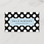 Schwarz-Weiß-Polka-Punkte, Polka-Dot-Muster Visitenkarte (Vorderseite)