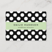 Schwarz-Weiß-Polka-Punkte, Polka-Dot-Muster Visitenkarte (Vorderseite)