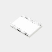 Schwarz-Weiß-Polka-Punkte Post-it Klebezettel (angewinkelt)