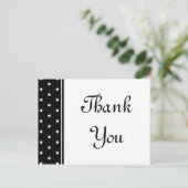 Schwarz-Weiß-Polka-Punkte Postkarte (Stehend Vorderseite)