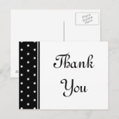 Schwarz-Weiß-Polka-Punkte Postkarte (Vorne/Hinten)