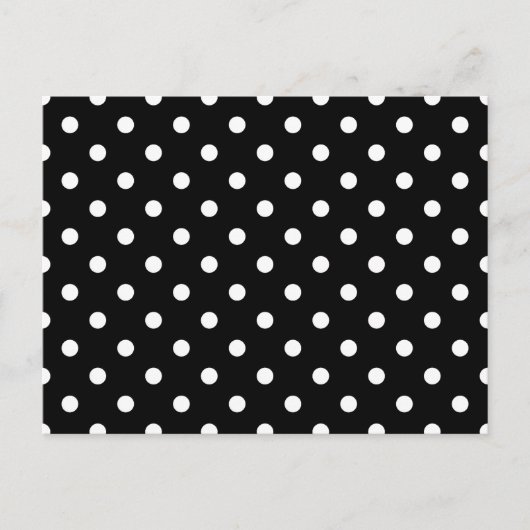 Schwarz-Weiß-Polka-Punkte Postkarte (Vorderseite)