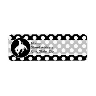 Schwarz-Weiß-Polka-Punkte; Rodeo Cowboy