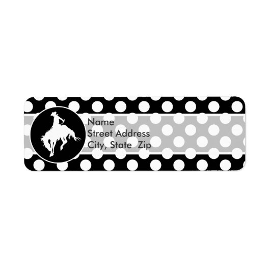Schwarz-Weiß-Polka-Punkte; Rodeo Cowboy (Vorne)