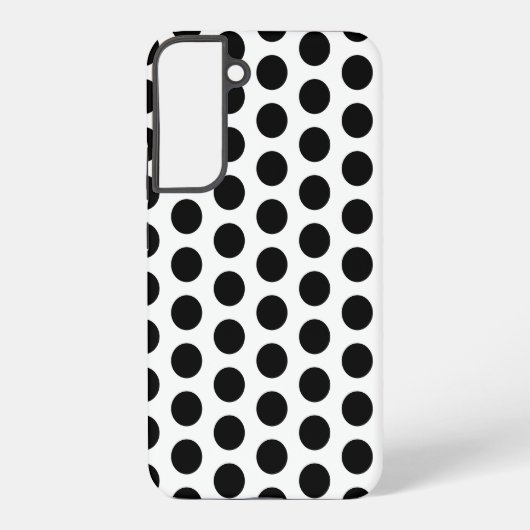 Schwarz-Weiß-Polka-Punkte Samsung Galaxy Hülle (Rückseite)