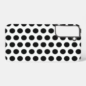 Schwarz-Weiß-Polka-Punkte Samsung Galaxy Hülle (Rückseite (Horizontal))
