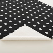 Schwarz-Weiß-Polka-Punkte Sherpadecke (3/4)