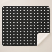Schwarz-Weiß-Polka-Punkte Sherpadecke (Vorderseite (Horizontal))