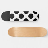 Schwarz-Weiß-Polka-Punkte Skateboard (Horizontal)