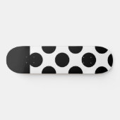 Schwarz-Weiß-Polka-Punkte Skateboard (Horizontal)