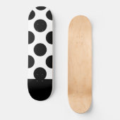 Schwarz-Weiß-Polka-Punkte Skateboard (Vorderseite)