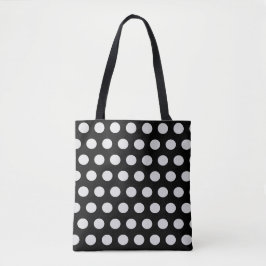 Schwarz-Weiß-Polka-Punkte Tasche