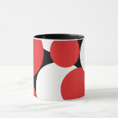 Schwarz-Weiß-Polka-Punkte Tasse (Zentrum)