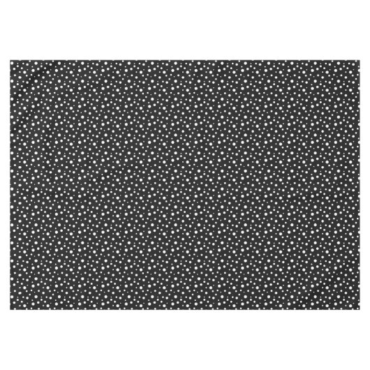 Schwarz-Weiß-Polka-Punkte Tischdecke (Vorderseite (Horizontal))