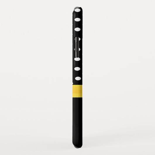 Schwarz-Weiß-Polka-Punkte und Edelweiß Case-Mate iPhone Hülle (Hinten/Rechts)