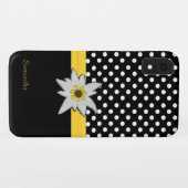 Schwarz-Weiß-Polka-Punkte und Edelweiß Case-Mate iPhone Hülle (Rückseite (Horizontal))