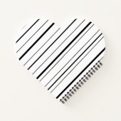 Schwarz-Weiß-Polka-Punkte und Streifen Notizblock (Rückseite)