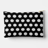 Schwarz-Weiß-Polka-Punkte Zubehörtasche (Rückseite)