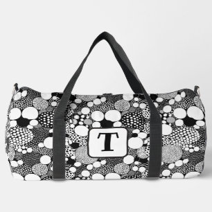 Schwarz-Weiß-Polka-Punktmuster 1 Duffle Bag