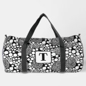 Schwarz-Weiß-Polka-Punktmuster 3 Duffle Bag (Rückseite)