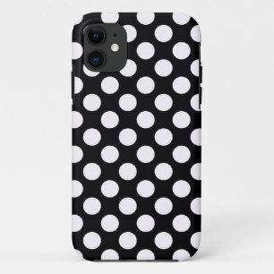 Schwarz-Weiß-Polka-Punktmuster Case-Mate iPhone Hülle