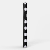 Schwarz-Weiß-Polka-Punktmuster Case-Mate iPhone Hülle (Hinten/Rechts)