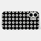 Schwarz/Weiß-Polka-Punktmuster Case-Mate iPhone Hülle (Rückseite (Horizontal))