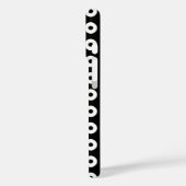 Schwarz/Weiß-Polka-Punktmuster Case-Mate iPhone Hülle (Rückseite / Links)