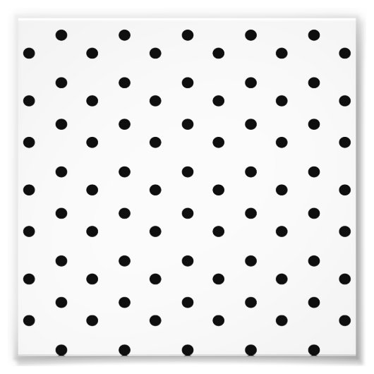 Schwarz-Weiß-Polka-Punktmuster Fotodruck (Vorne)