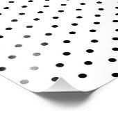 Schwarz-Weiß-Polka-Punktmuster Fotodruck (Ecke)