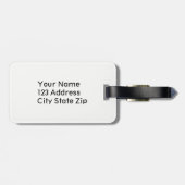 Schwarz-Weiß-Polka-Punktmuster Gepäckanhänger (Rückseite horizontal)