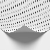 Schwarz-Weiß-Polka-Punktmuster Geschenkpapier (Ecke)