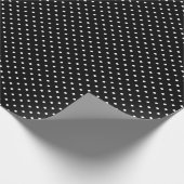 Schwarz-Weiß-Polka-Punktmuster Geschenkpapier (Ecke)