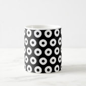 Schwarz/Weiß-Polka-Punktmuster Kaffeetasse (Mittel)