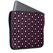 Schwarz/Weiß-Polka-Punktmuster Laptopschutzhülle (Vorne Rechts)