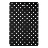 Schwarz-Weiß-Polka-Punktmuster Mini Klemmbrett (Rückseite)