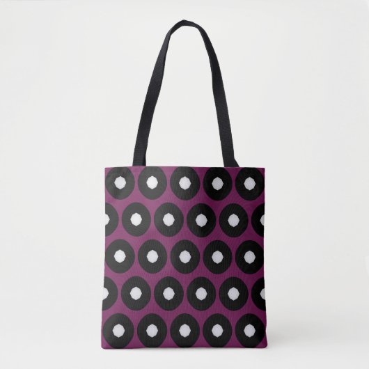 Schwarz/Weiß-Polka-Punktmuster Tasche (Vorderseite)