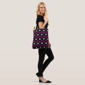 Schwarz/Weiß-Polka-Punktmuster Tasche (Am Model)