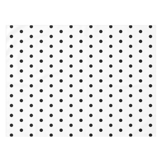 Schwarz-Weiß-Polka-Punktmuster Tischdecke (Vorderseite (Horizontal))