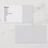 Schwarz-Weiß-Polka-Punktmuster Visitenkarte (Vorne/Hinten)