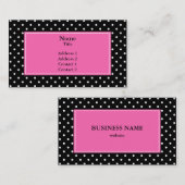 Schwarz-Weiß-Polka-Punktmuster Visitenkarte (Vorne/Hinten)