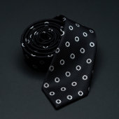 Schwarz & Weiß Polka Subtile Eleganz Krawatte