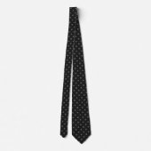 Schwarz & Weiß Polka Subtile Eleganz Krawatte (Rückseite)
