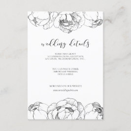 Schwarz-Weiß-Ponys Hochzeitskarte Begleitkarte